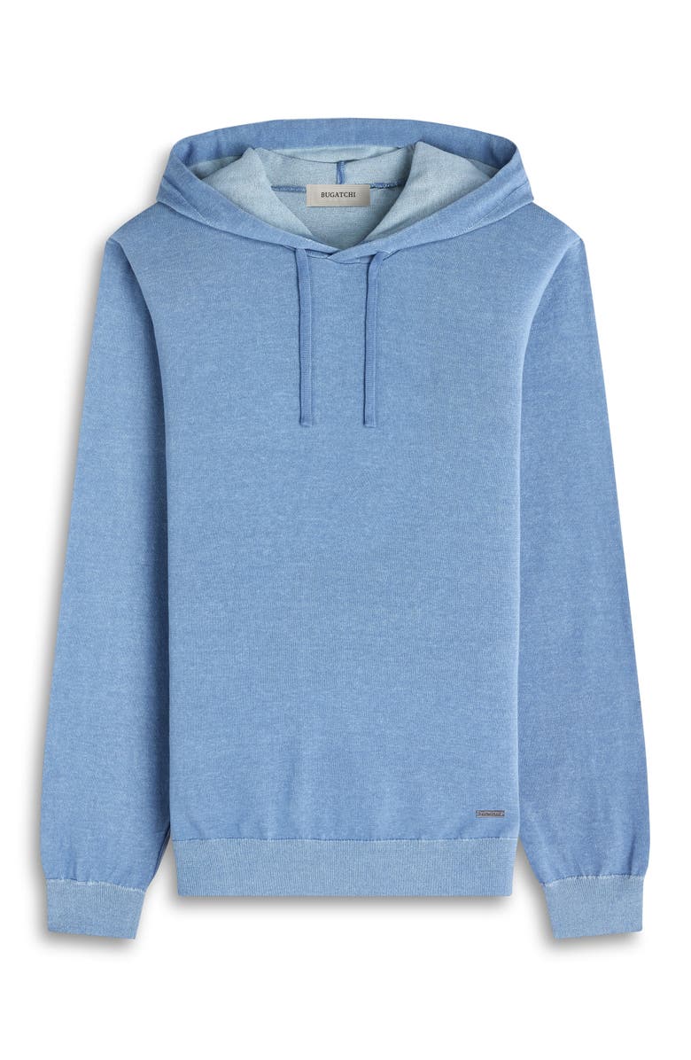 Bugatchi Cotton Hoodie Sweater, Alternate, color, Peacock