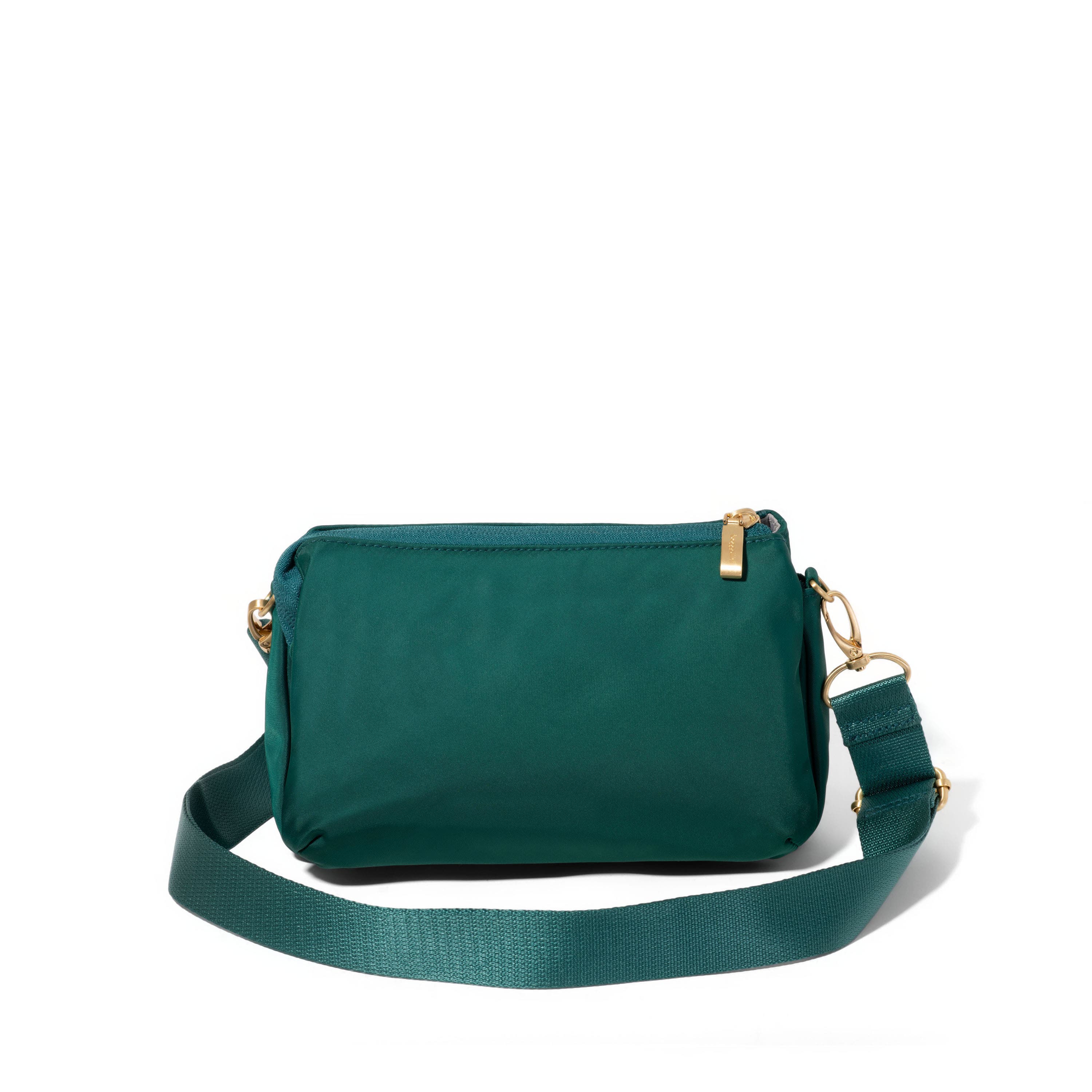 BAGGALLINI Perry Woven Crossbody, Alternate, color, Jade Woven Twill