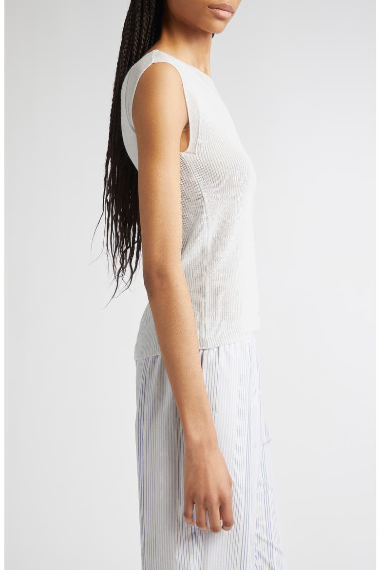 Nomel Sheer Panel Sleeveless Sweater, Alternate, color, ECRU