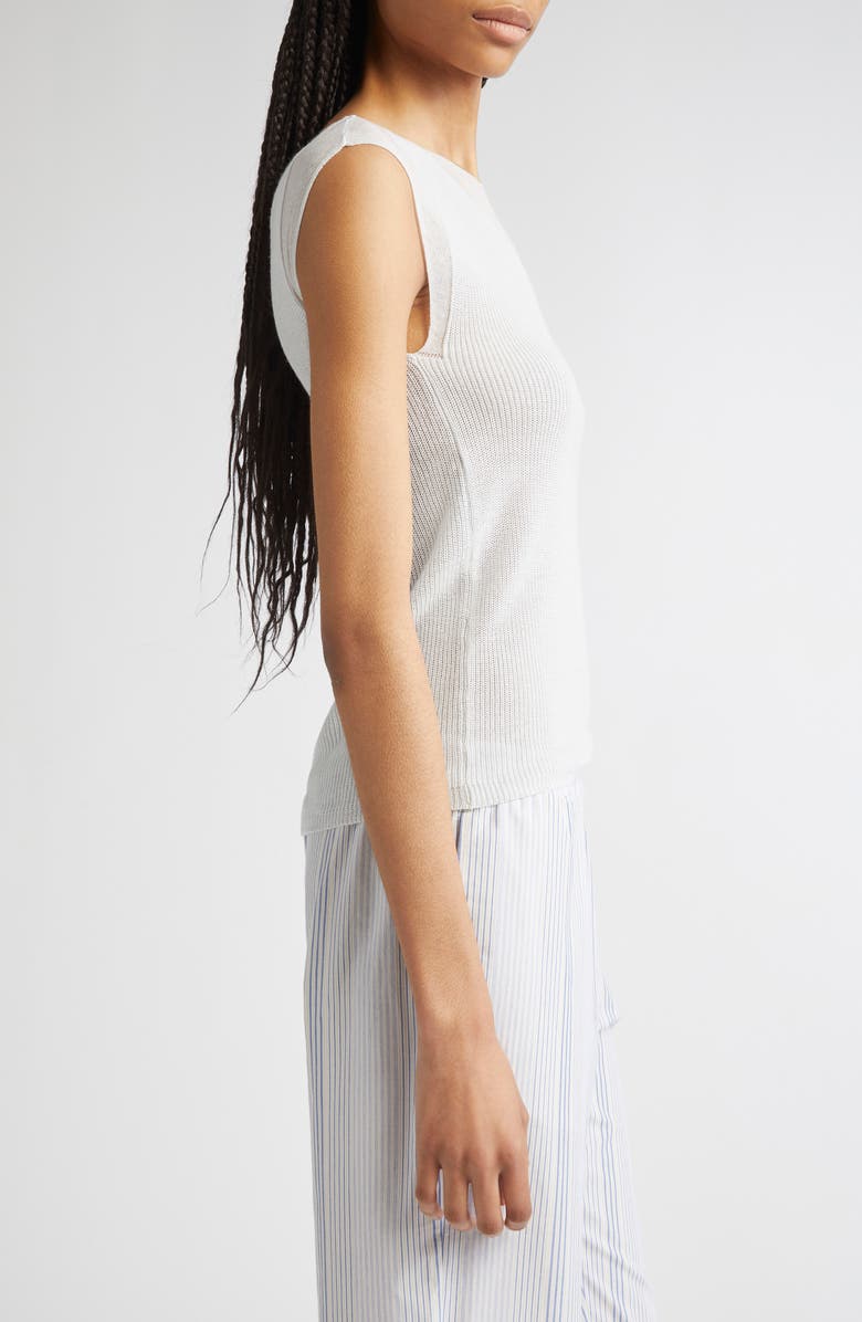 Paloma Wool Nomel Sheer Panel Sleeveless Sweater, Alternate, color, Ecru