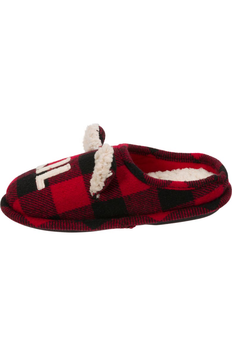 DEARFOAMS Kids' Buffalo Check Lil Bear Clog Slipper, Alternate, color, Red Plaid