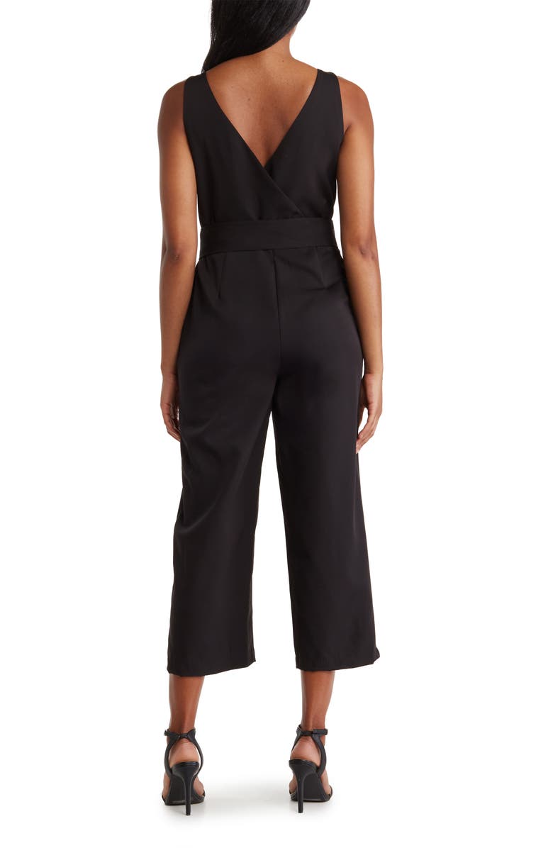 Sam Edelman Tie Waist Crop Wide Leg Jumpsuit, Alternate, color, 