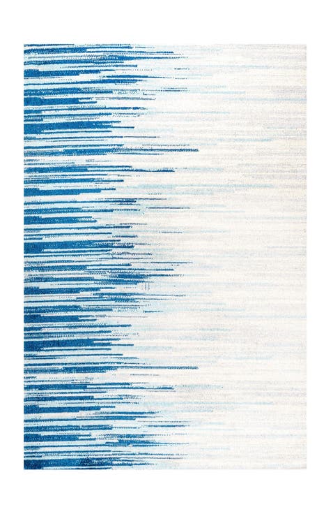 Linear Modern Half-Stripe Area Rug