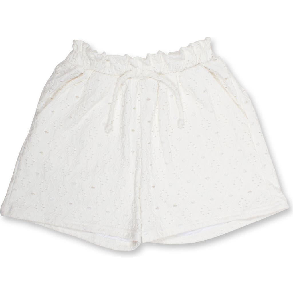 SHADE CRITTERS SHADE CRITTERS KIDS' EYELET PAPERBAG COVER-UP SHORTS