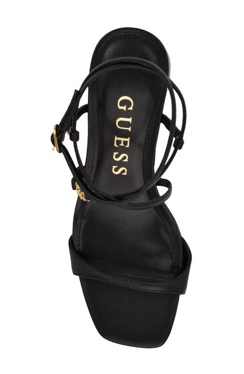 Guess Galeon Ankle Strap Sandal In Black