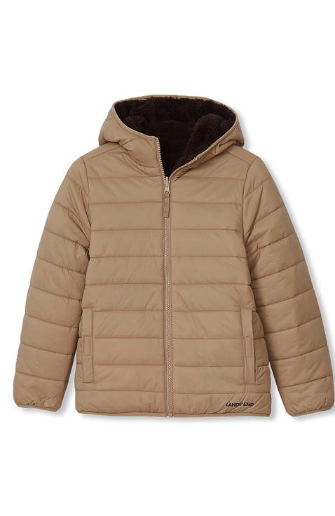 Boys Water Resistant Reversible Hooded Jacket
