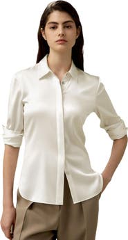 Lilysilk LILYSILK Women's Elegant Silhouette Slim Fit Silk Shirt