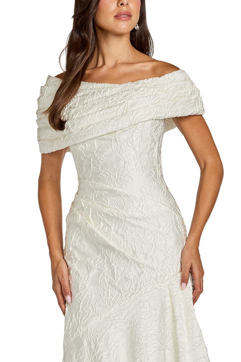 Off the Shoulder Mermaid Gown, Alternate, color, WHITE