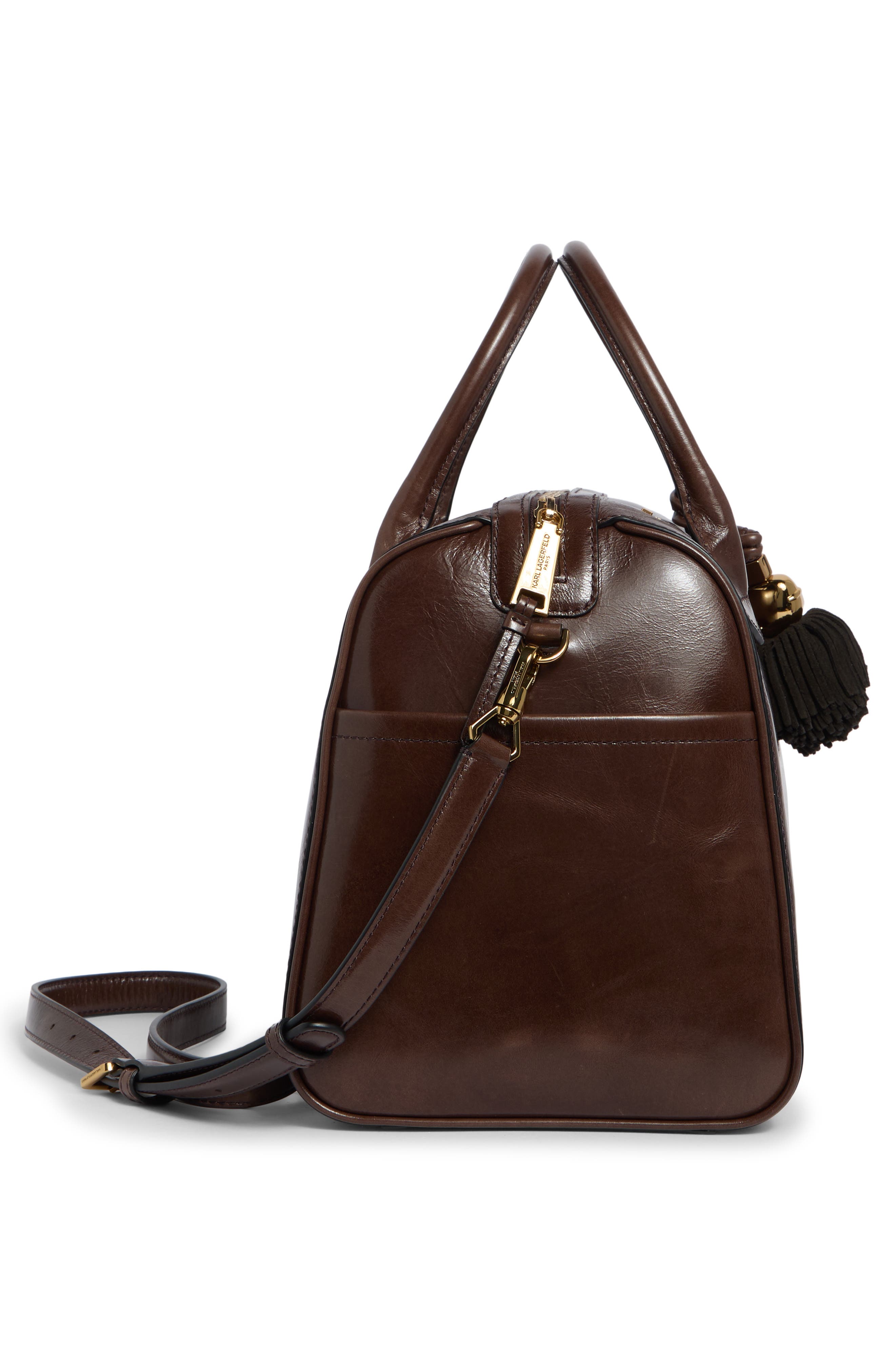 Perette Leather Satchel, Alternate, color, ESPRESSO