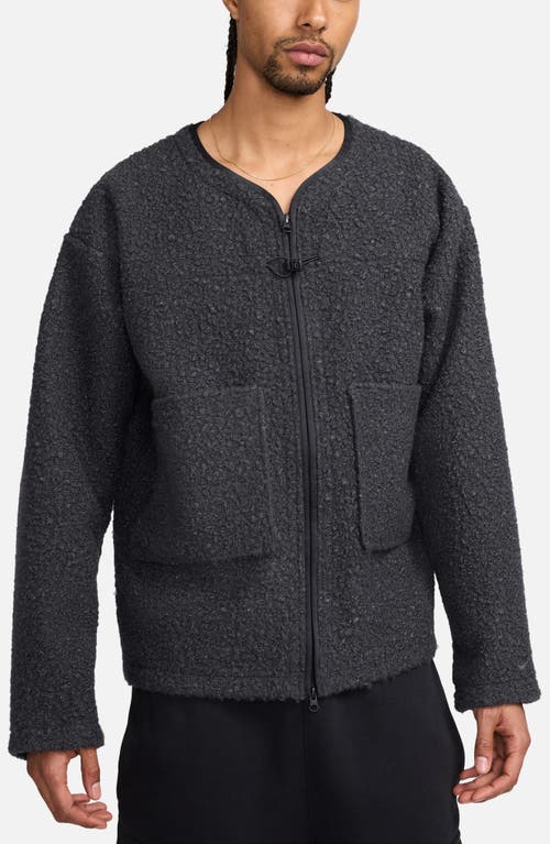 Nike Sportswear Tech High-pile Fleece Jacket In Anthracite/anthracite