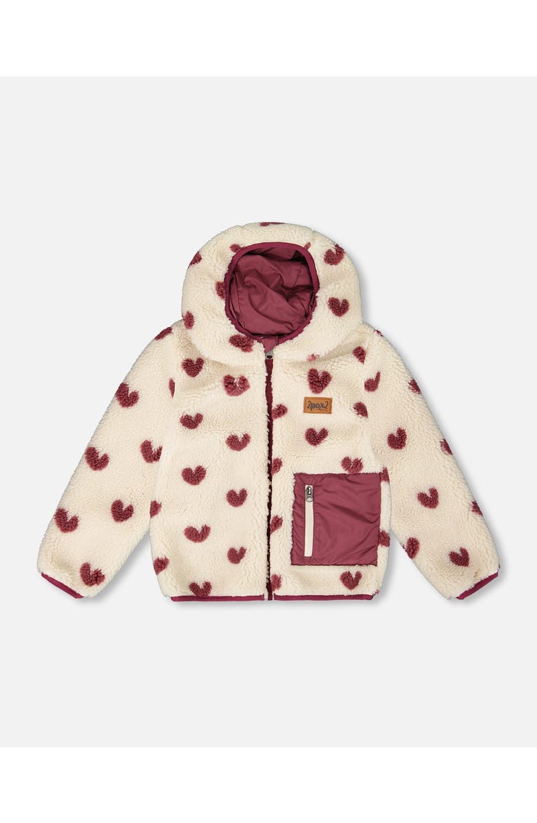 Deux par Deux Reversible Mid-Season Zip Front Jacket, Main, color, Purple Plum