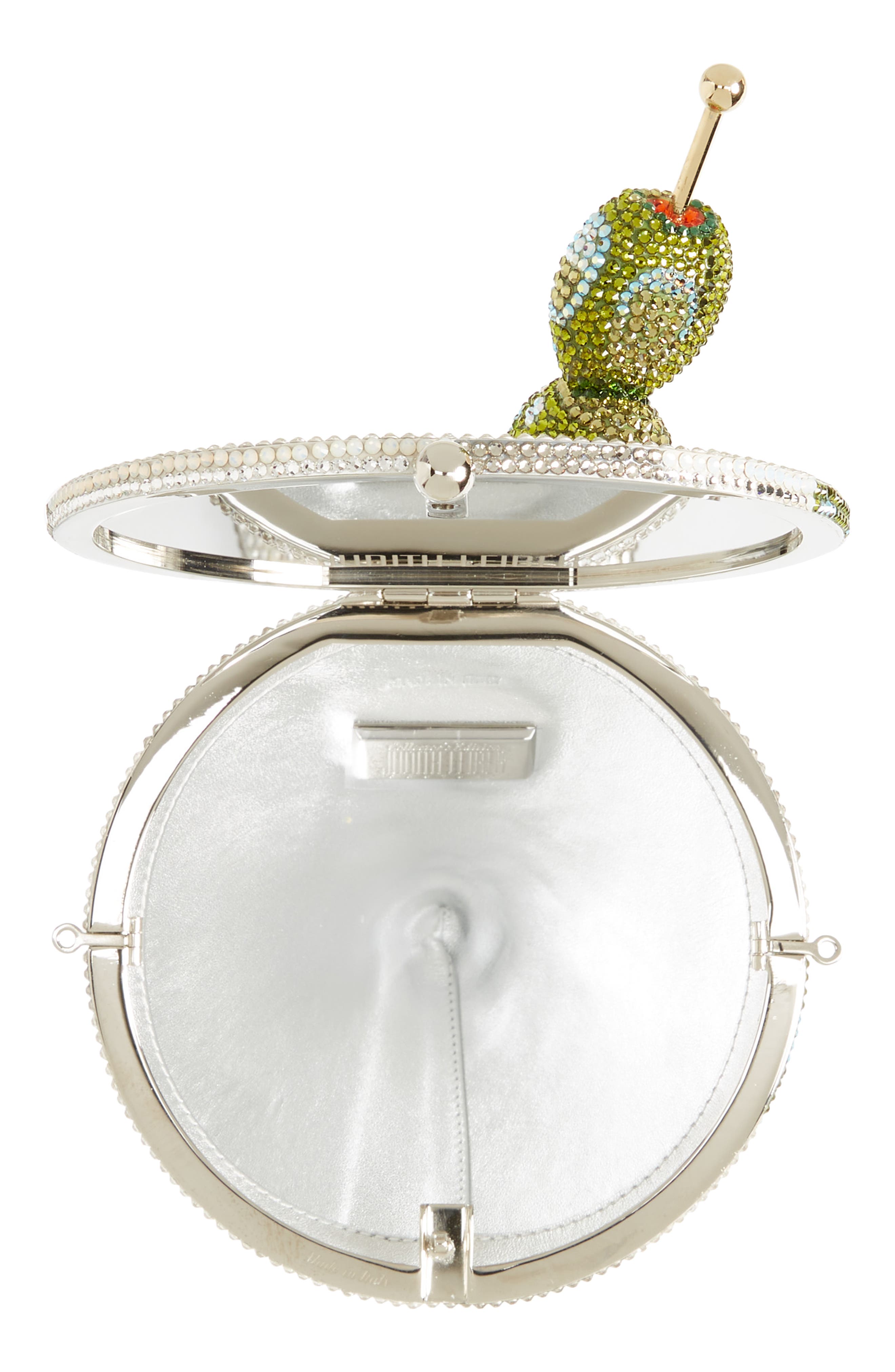 Judith Leiber Martini Crystal Embellished Minaudière, Alternate, color, 