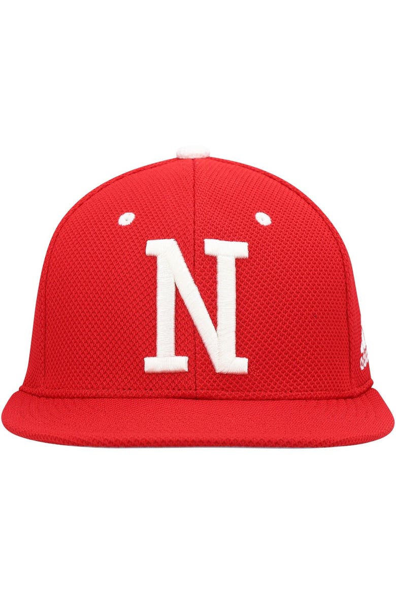 Men's adidas Scarlet Nebraska Huskers On-Field Baseball Fitted Hat, Alternate, color, Scarlet