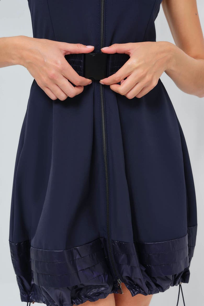 Katana Performance Belted Sleeveless Dress, Alternate, color, Navy