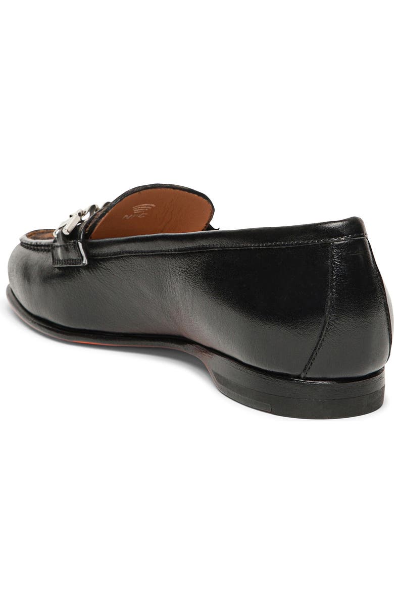 Santoni Women's Leather and Calf Hair Andrea Loafer, Alternate, color,