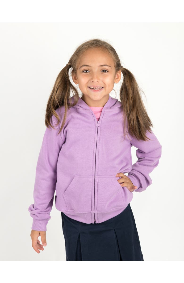 Leveret Kids Zip-Up Sweatshirt Hoodie, Cotton Blend, Solid Colors, Alternate, color, 