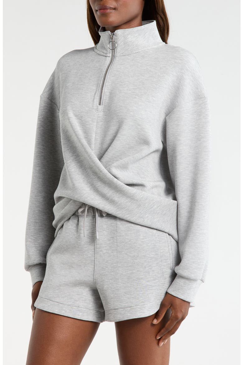 Dreamweave Crossover Quarter Zip, Alternate, color, HEATHER CONCRETE