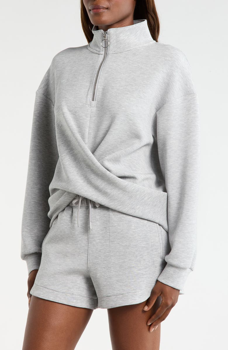 MPG Dreamweave Crossover Quarter Zip, Alternate, color, Heather Concrete