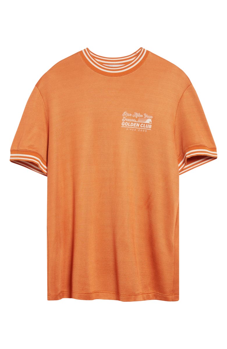 Golden Goose Journey Regular Fit Graphic T-Shirt, Alternate, color, Tangerine