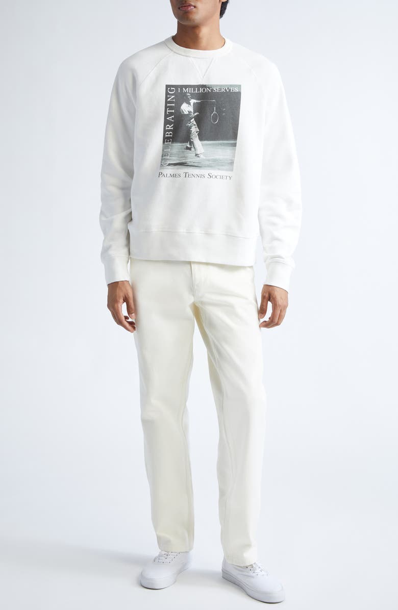 PALMES Celebration Raglan Sleeve Graphic Sweatshirt, Alternate, color, Off-White