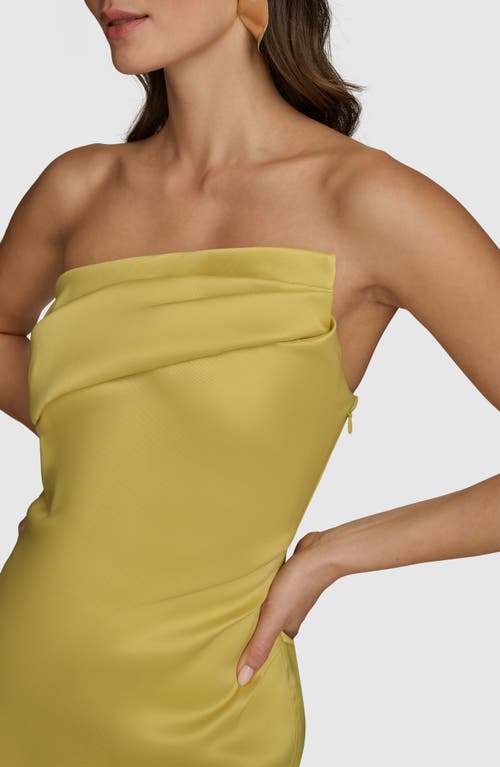 Donna Karan New York Strapless Sheath Dress In Chartreuse