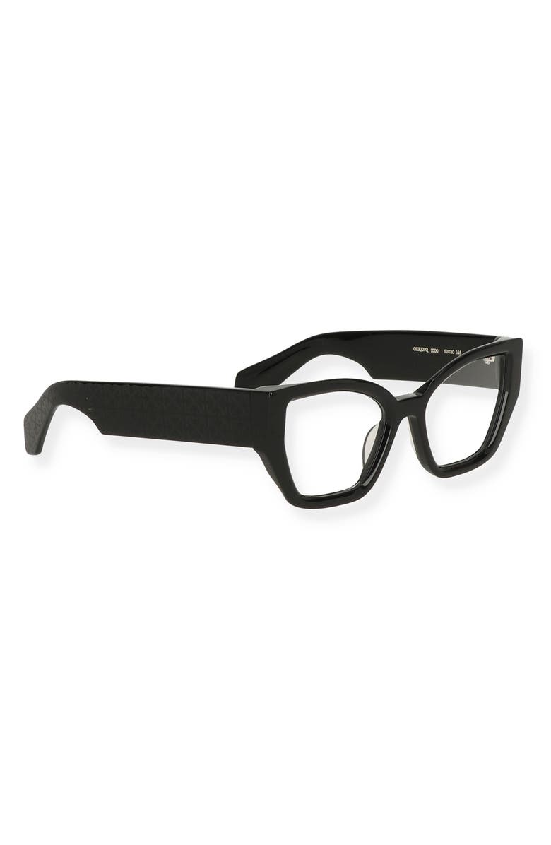 Off-White 7Q 52mm Optical Glasses, Alternate, color, Black