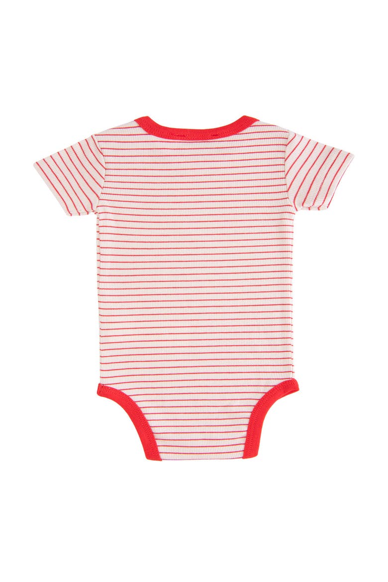 Striped Modal Bodysuit, Alternate, color, Red
