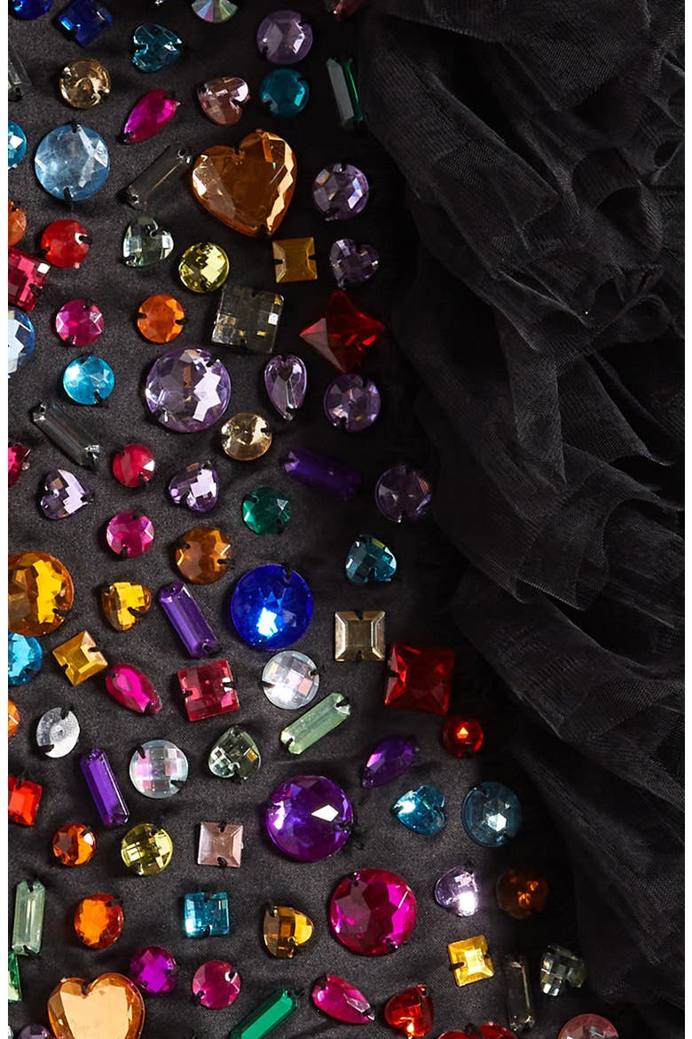 Bejeweled Gem Dress, Alternate, color, BLACK MULTI