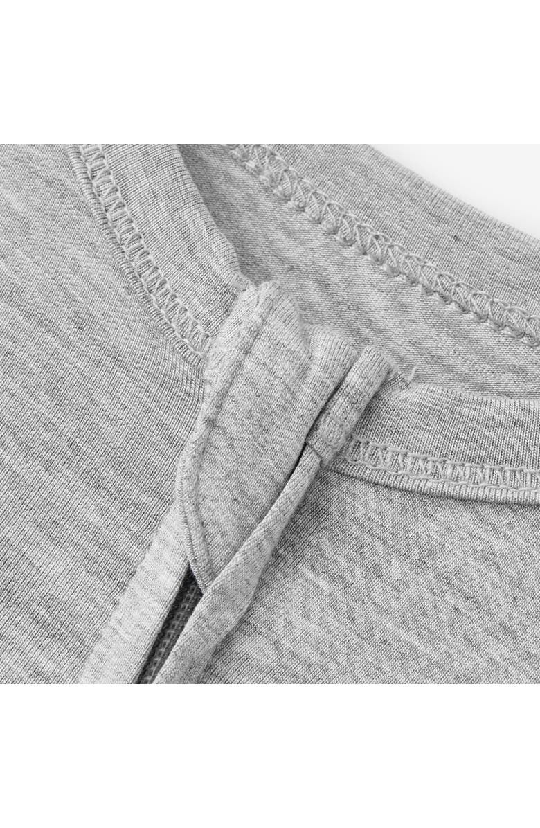 Milkbarn Luxe Solid Zipper Pajama, Alternate, color, Grey Melange