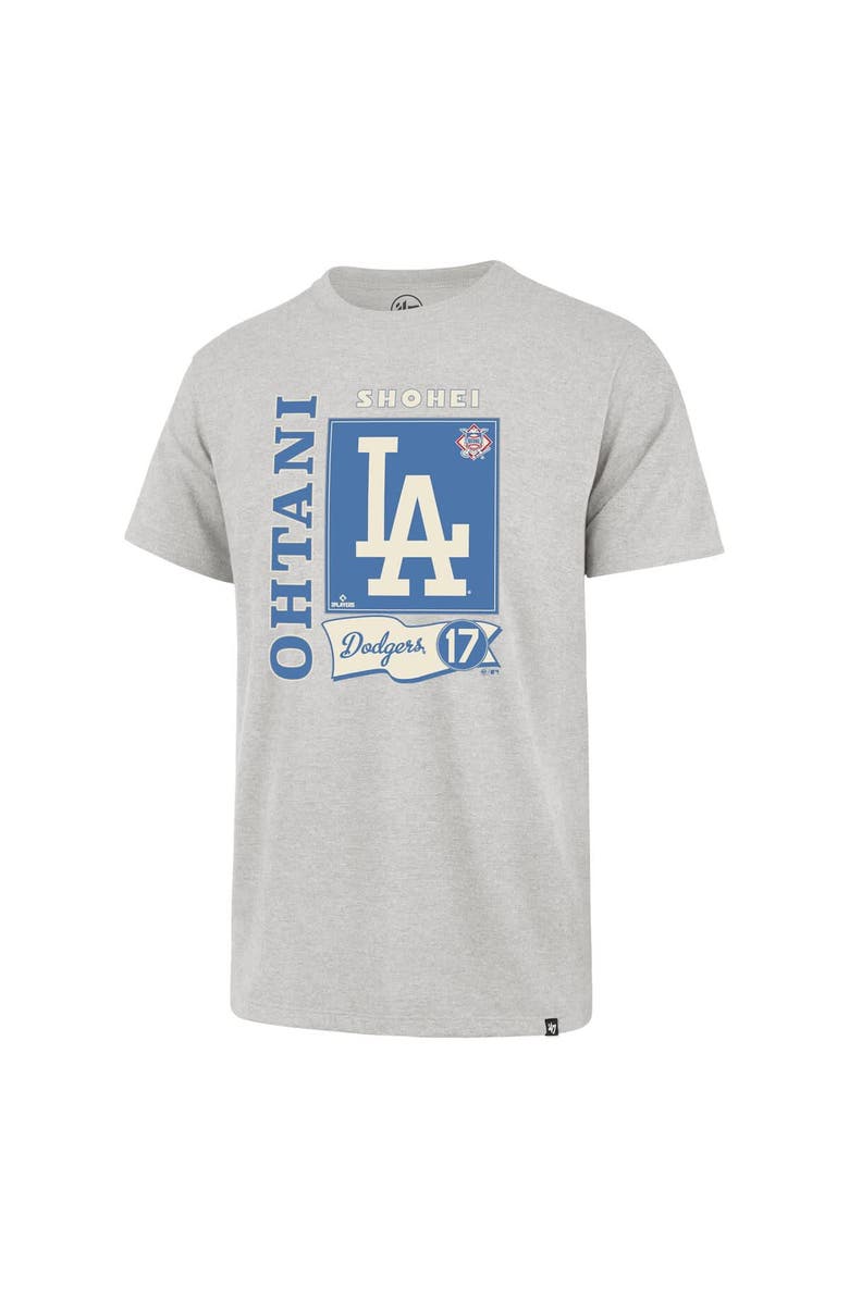 '47 Men's '47 Shohei Ohtani Gray Los Angeles Dodgers Franklin T-Shirt, Alternate, color, Gray