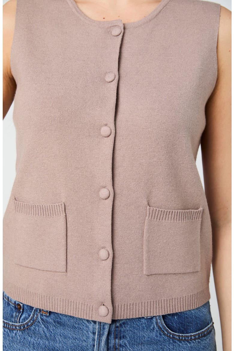 Cosysoft Button Down Cardigan, Alternate, color, TAUPE