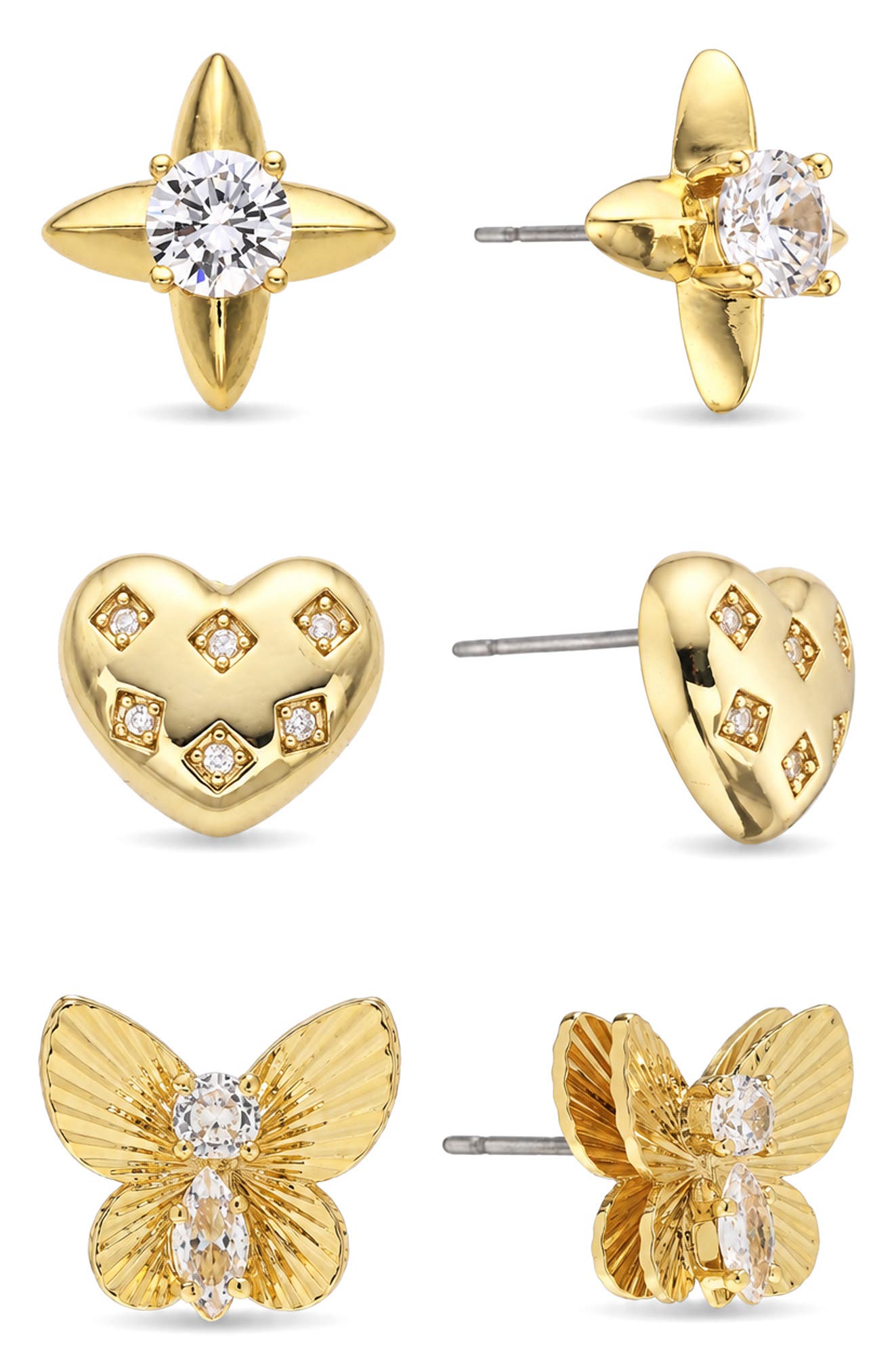 Falicity Set of 3 Cubic Zirconia Stud Earrings