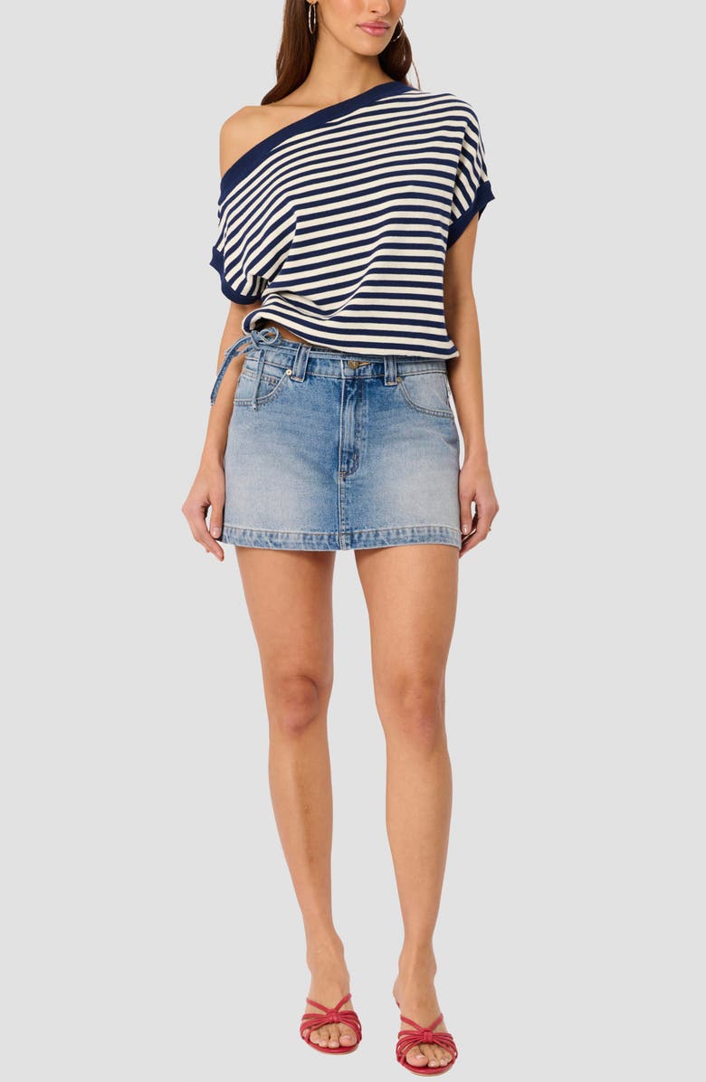 ABRAND A-Line Denim Miniskirt, Alternate, color, Tamara
