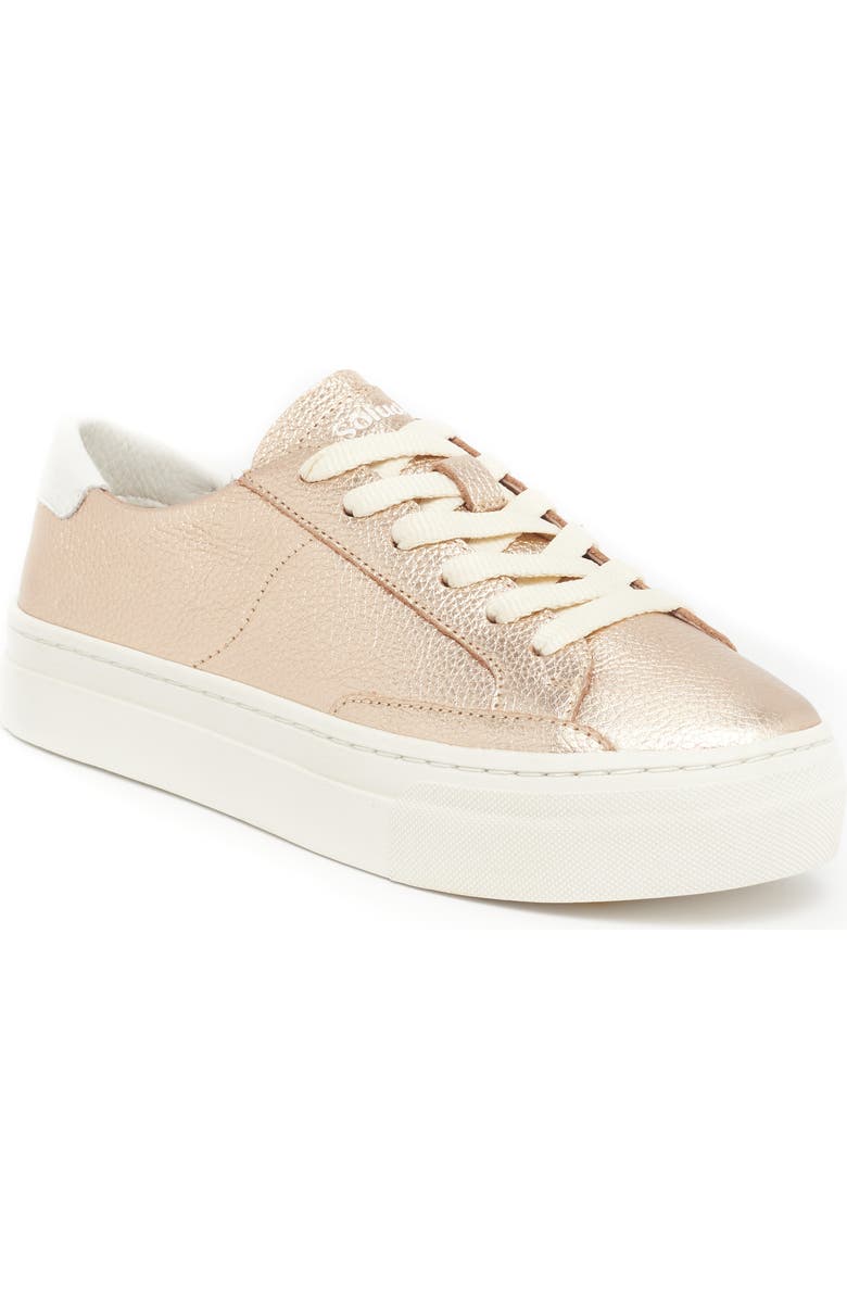 Soludos Ibiza Platform Sneaker, Main, color, Rose Metallic