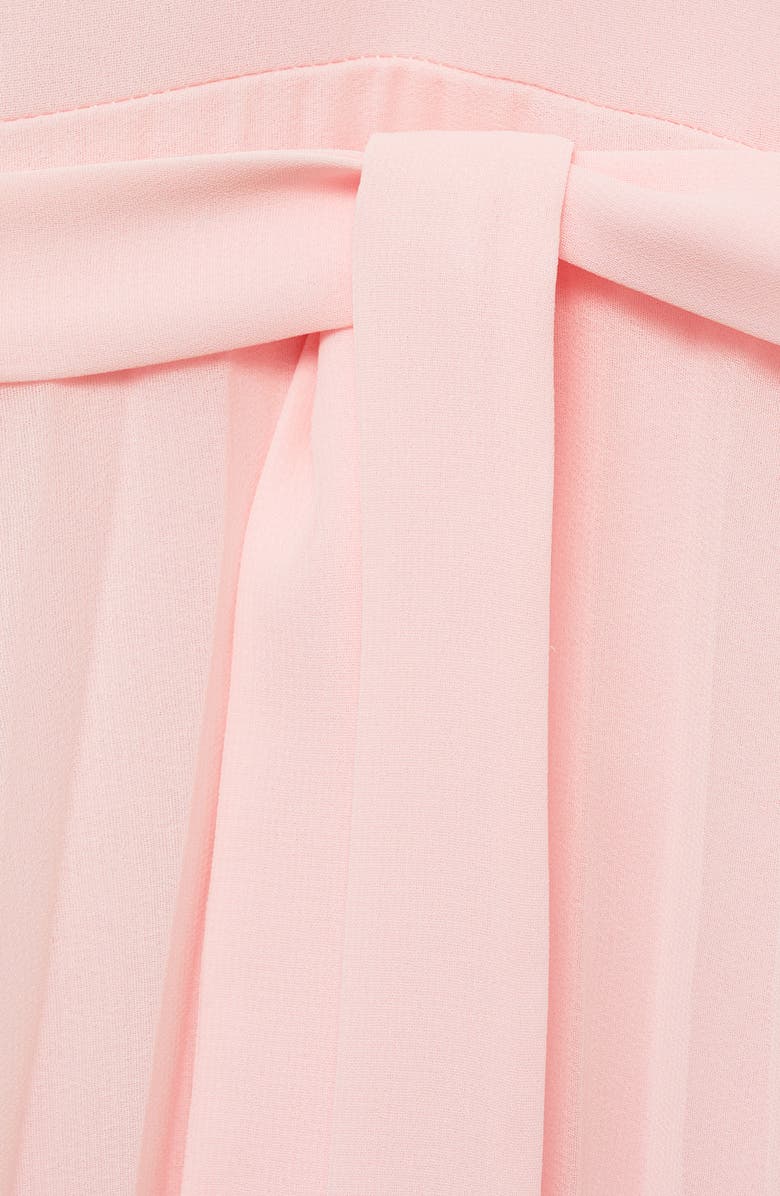 MANGO Pleated Sleeveless Chiffon Maxi Dress, Alternate, color, Pink