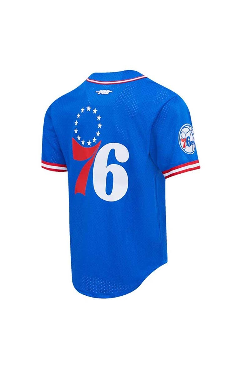Men's Pro Standard Joel Embiid Royal Philadelphia 76ers Capsule Player Baseball Button-Up Shirt, Alternate, color, Royal
