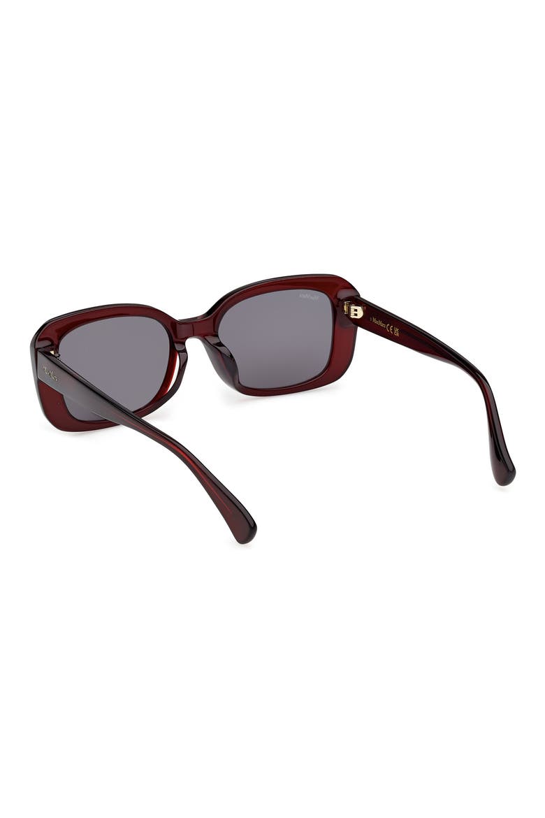 54mm Rectangular Sunglasses, Alternate, color, SHINY BORDEAUX / SMOKE