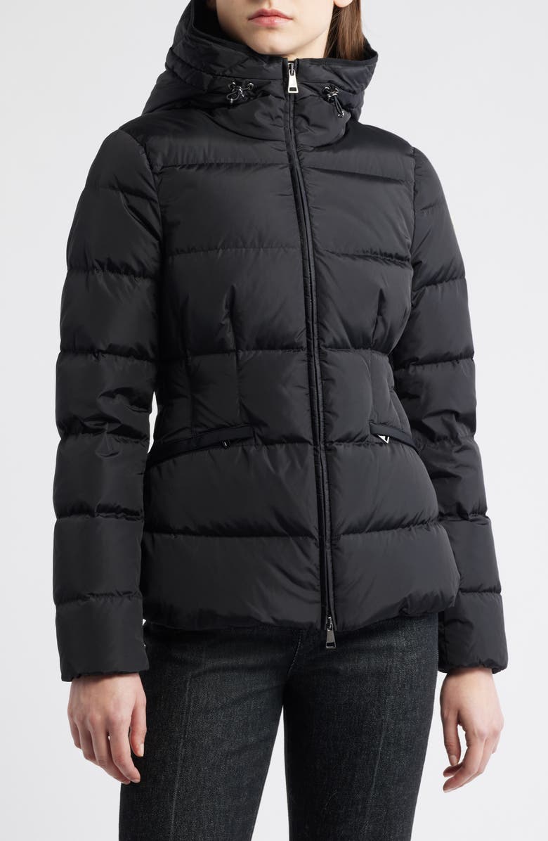 Moncler Avoce Hooded Down Jacket, Alternate, color, Black