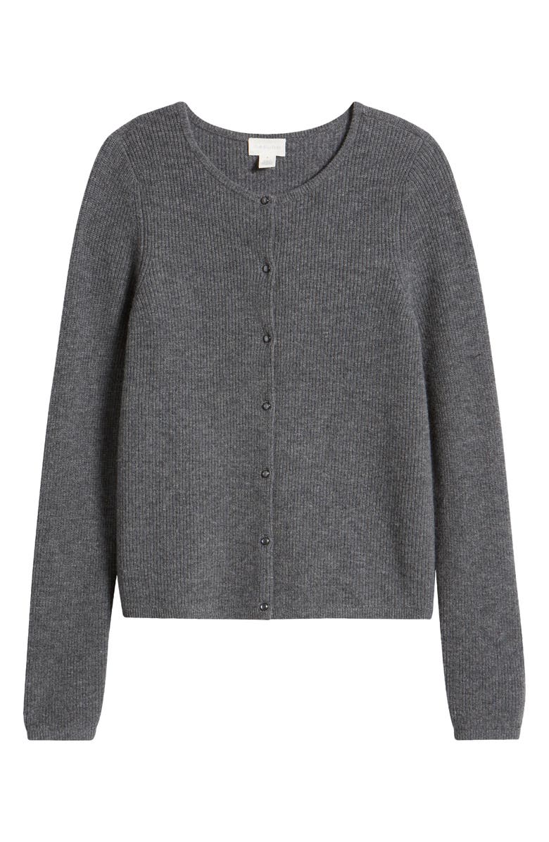 Caslon<sup>®</sup> Wool & Cashmere Cardigan, Alternate, color, Grey Dark Heather