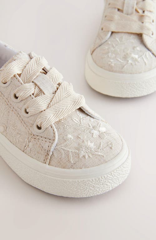Next Kids' Embroidered Sneaker In Neutral