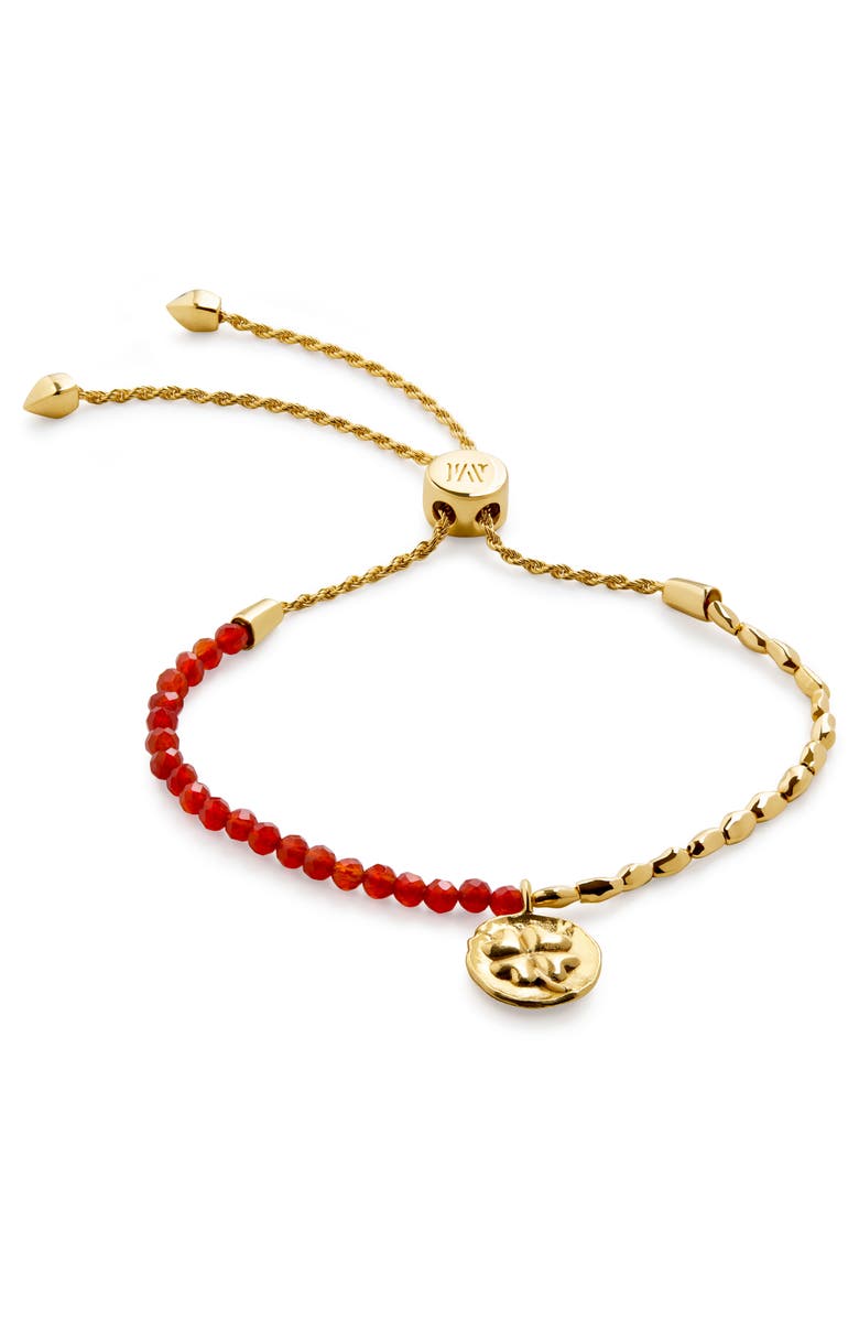 Monica Vinader Lunar New Year Lucky Friendship Bracelet, Main, color, Gold Vermeil