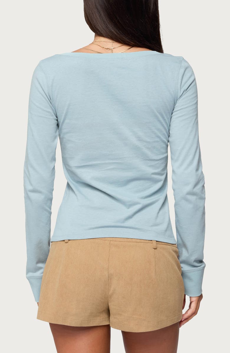 EDIKTED Steffey Henley Top, Alternate, color, Light-Blue