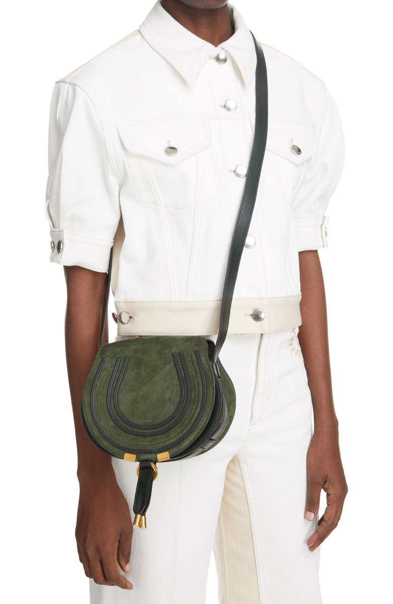 Chloé Small Marcie Suede Crossbody Bag, Alternate, color,