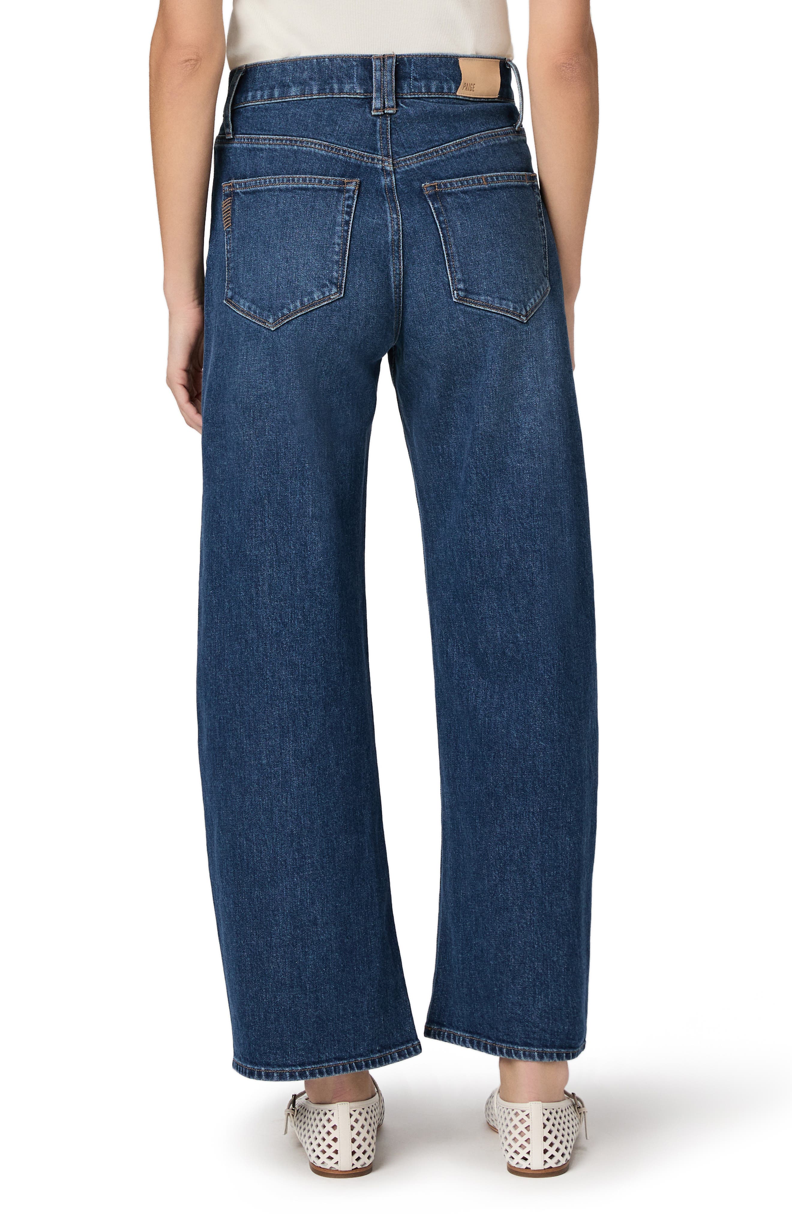 Arellia Button Patch Pocket High Waist Ankle Barrel Jeans - image 2