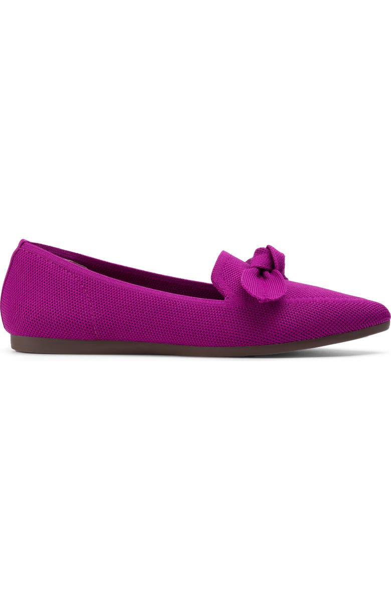 Me Too Annora Bow Pointed Toe Flat, Alternate, color, Dk Magenta