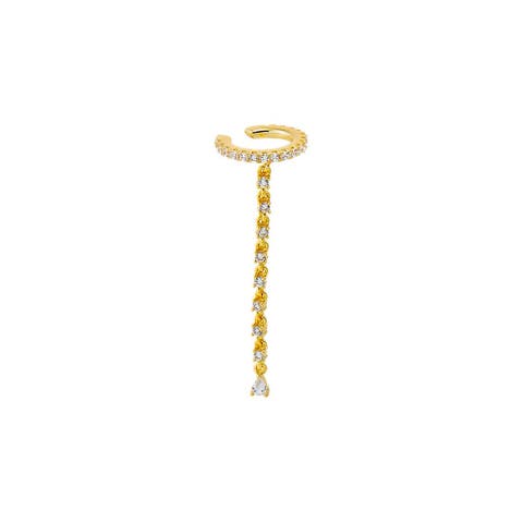 CZ Tennis Drop Ear Cuff