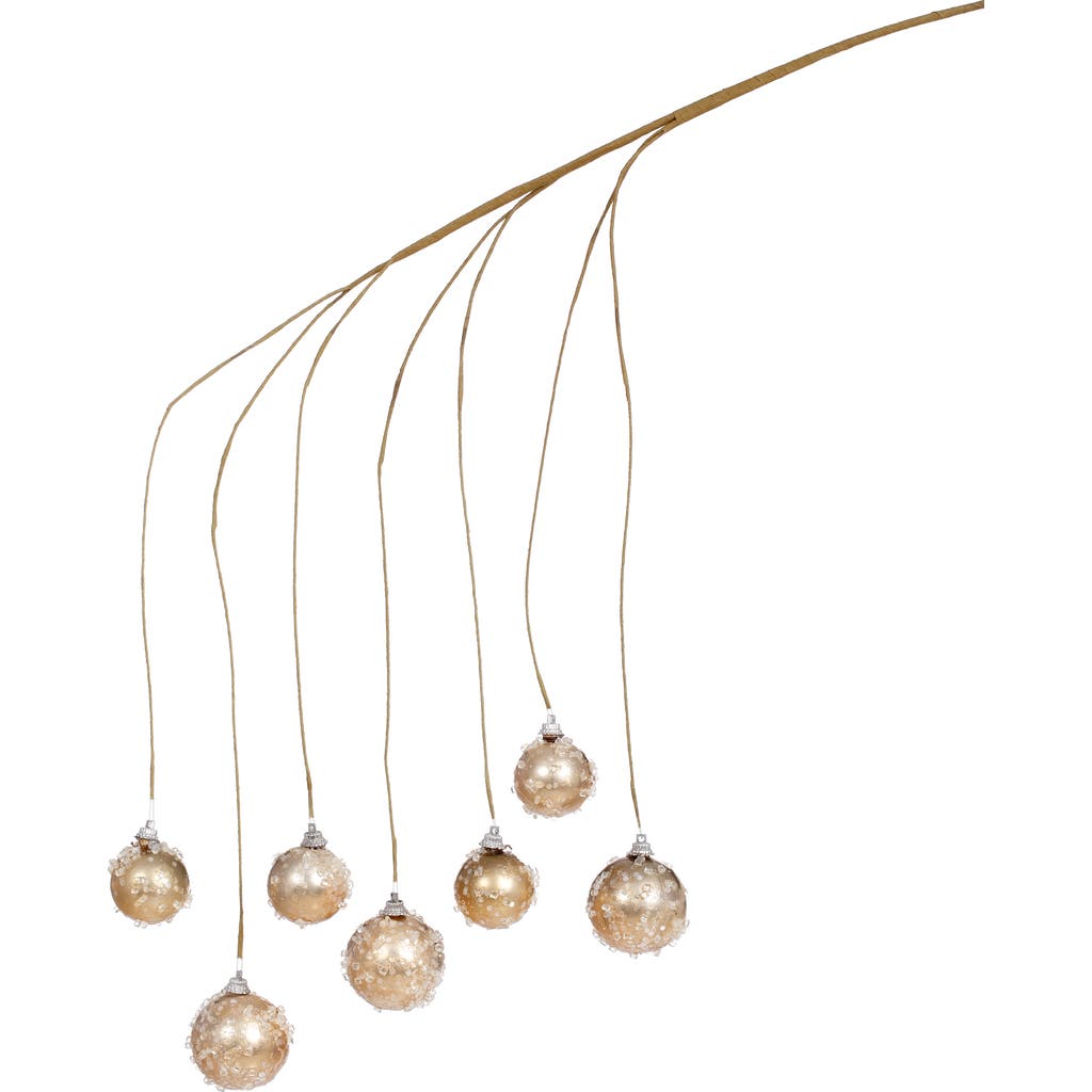 Mark Roberts Hanging Christmas Ball Spray, Set Of 8 In Gold