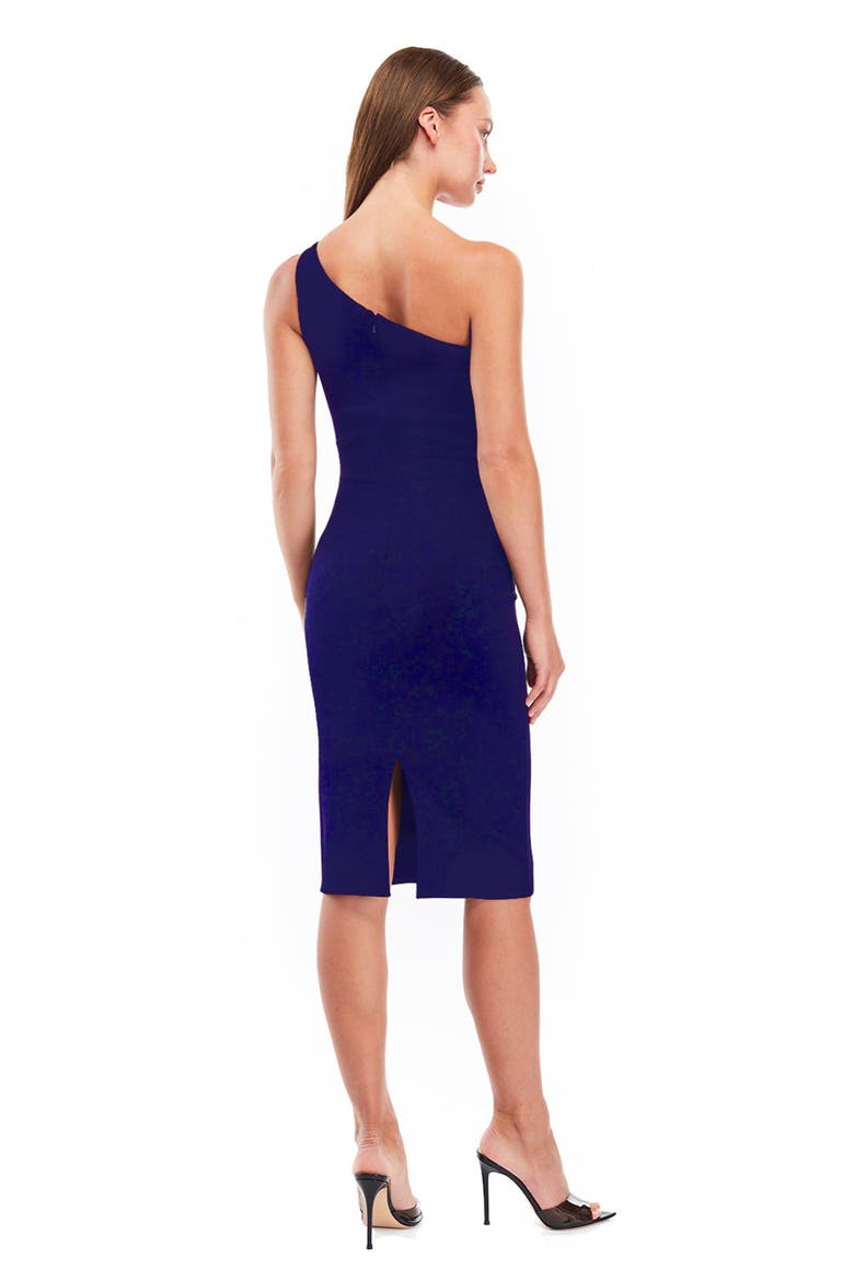 Lauren one shoulder midi dress, Alternate, color, Blue