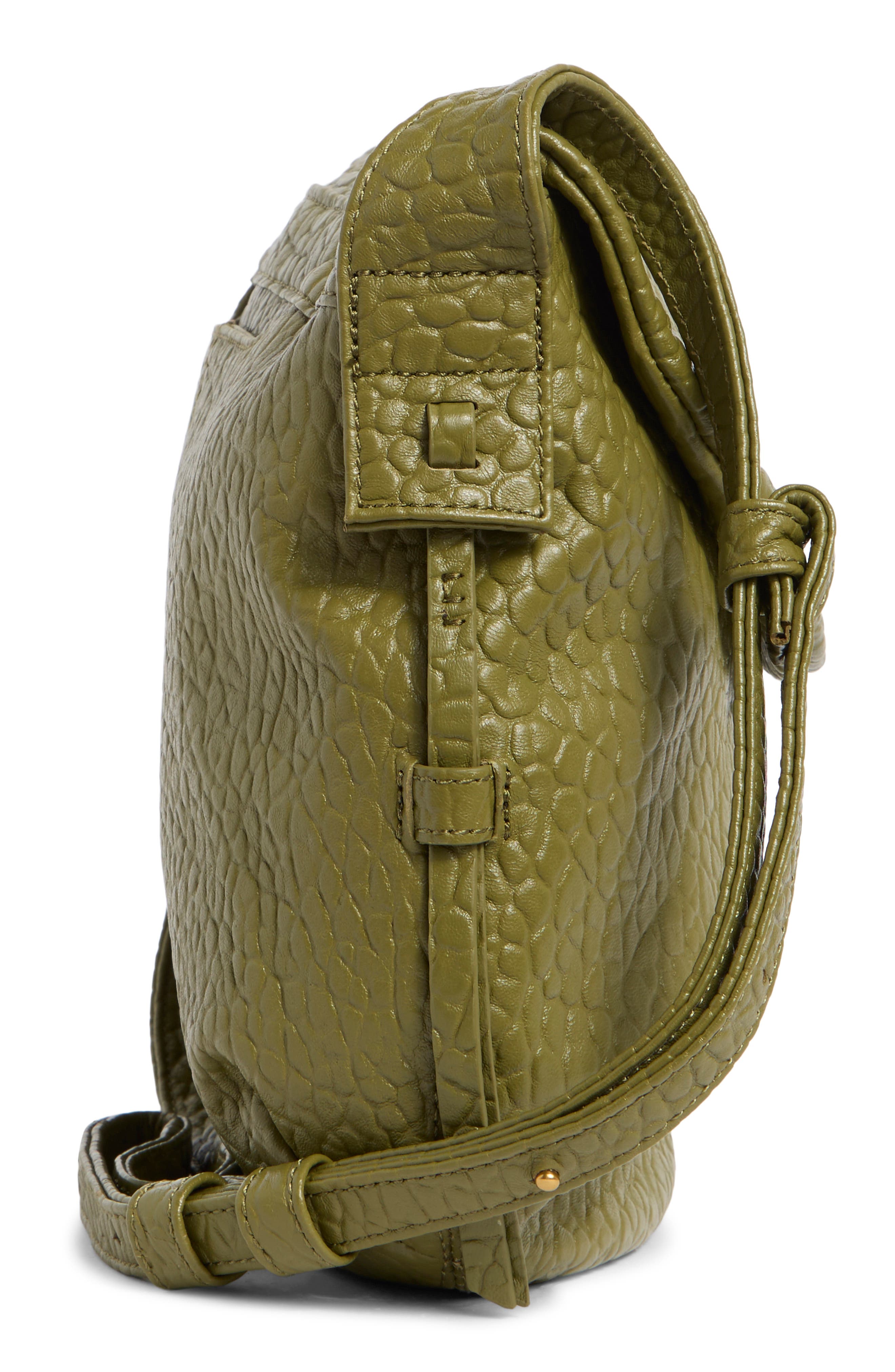 HOBO Bonita Leather Messenger Bag, Alternate, color, Green