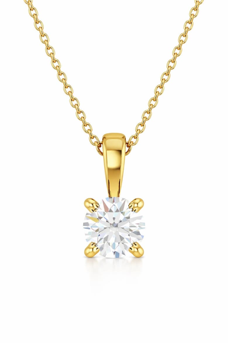 Solitaire Diamond Necklace, Main, color, 14k Yellow Gold